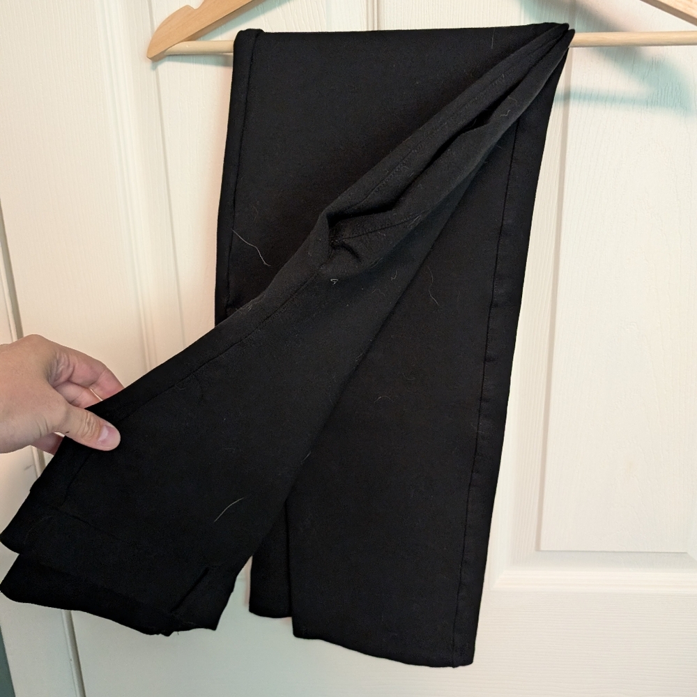 Quince Women's Black Ultra-Stretch Ponte Pant Straight Leg XL Tall 32" NWOT